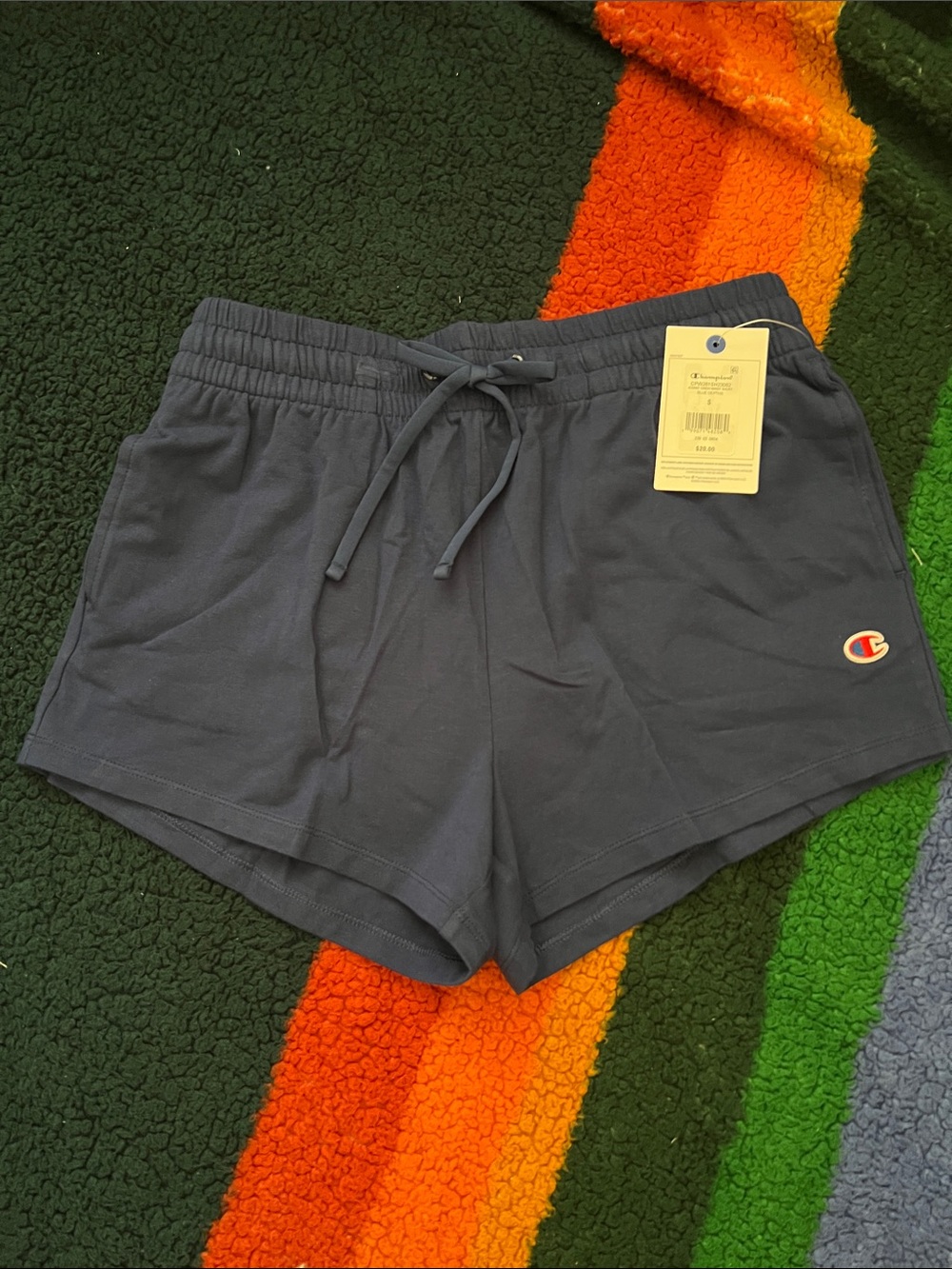 Champion Women's Slate Blue Drawstring Athletic Shorts